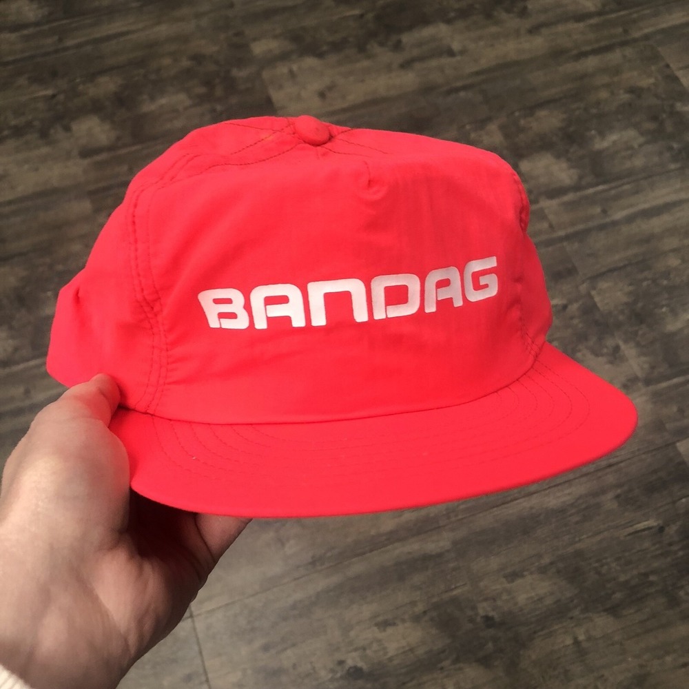 Vintage Bandag‎ Tires Hat Neon Snapback Swingster Made In USA